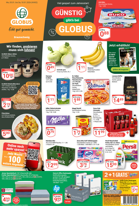 Aktuelles Werbeprospekt von GLOBUS mit Angeboten vom 05.01.2026 bis 10.01.2026