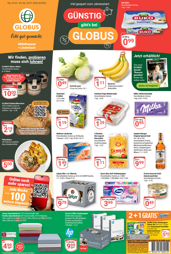 Aktuelles Werbeprospekt von GLOBUS mit Angeboten vom 05.01.2026 bis 10.01.2026