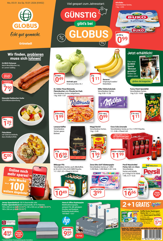 Aktuelles Werbeprospekt von GLOBUS mit Angeboten vom 05.01.2026 bis 10.01.2026