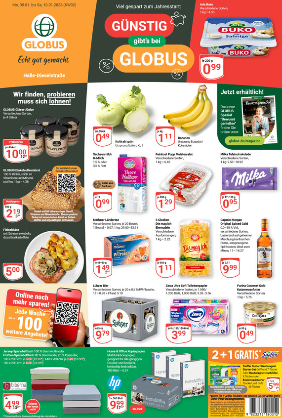 Kommendes Werbeprospekt von GLOBUS mit Angeboten vom 05.01.2026 bis 10.01.2026