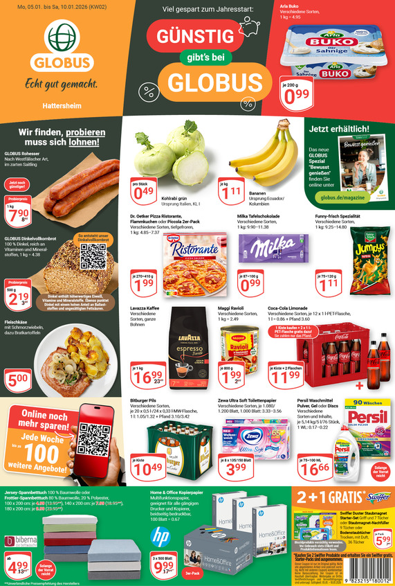 Aktuelles Werbeprospekt von GLOBUS mit Angeboten vom 05.01.2026 bis 10.01.2026