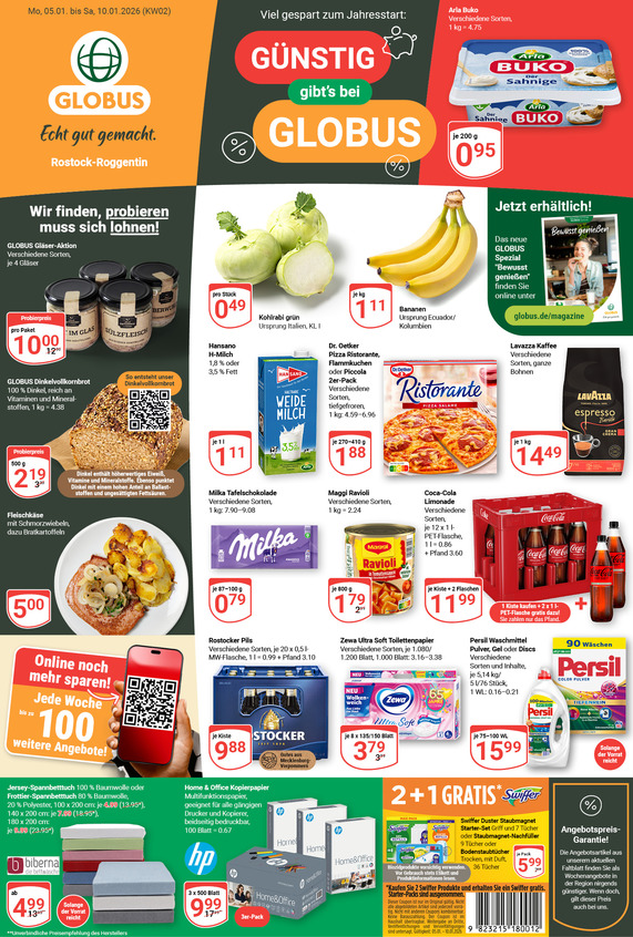 Kommendes Werbeprospekt von GLOBUS mit Angeboten vom 05.01.2026 bis 10.01.2026