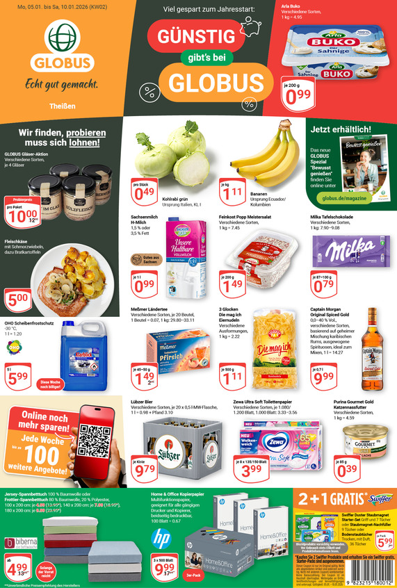 Kommendes Werbeprospekt von GLOBUS mit Angeboten vom 05.01.2026 bis 10.01.2026