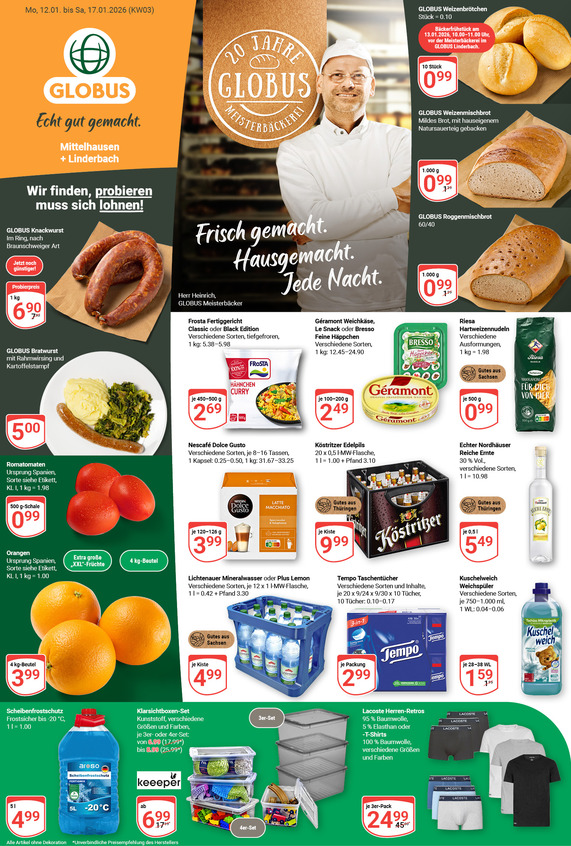 Aktuelles Werbeprospekt von GLOBUS mit Angeboten vom 12.01.2026 bis 17.01.2026