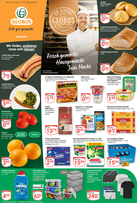 Aktuelles Werbeprospekt von GLOBUS mit Angeboten vom 12.01.2026 bis 17.01.2026