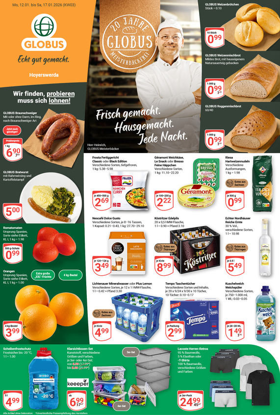 Aktuelles Werbeprospekt von GLOBUS mit Angeboten vom 12.01.2026 bis 17.01.2026