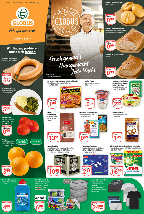 Aktuelles Werbeprospekt von GLOBUS mit Angeboten vom 12.01.2026 bis 17.01.2026