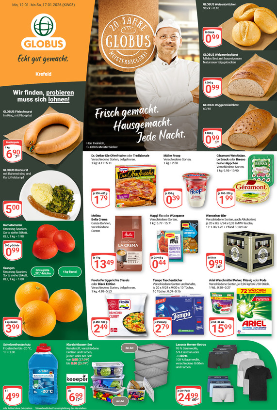 Kommendes Werbeprospekt von GLOBUS mit Angeboten vom 12.01.2026 bis 17.01.2026