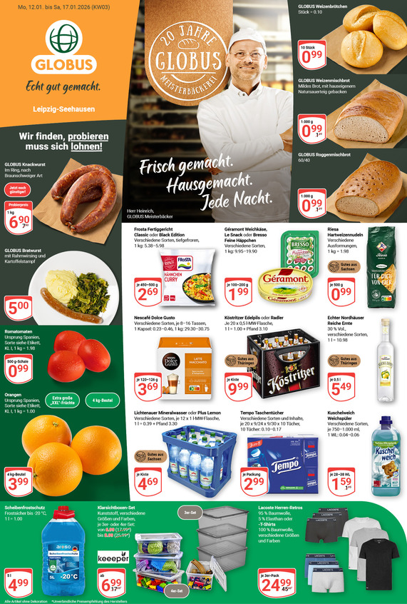 Aktuelles Werbeprospekt von GLOBUS mit Angeboten vom 12.01.2026 bis 17.01.2026