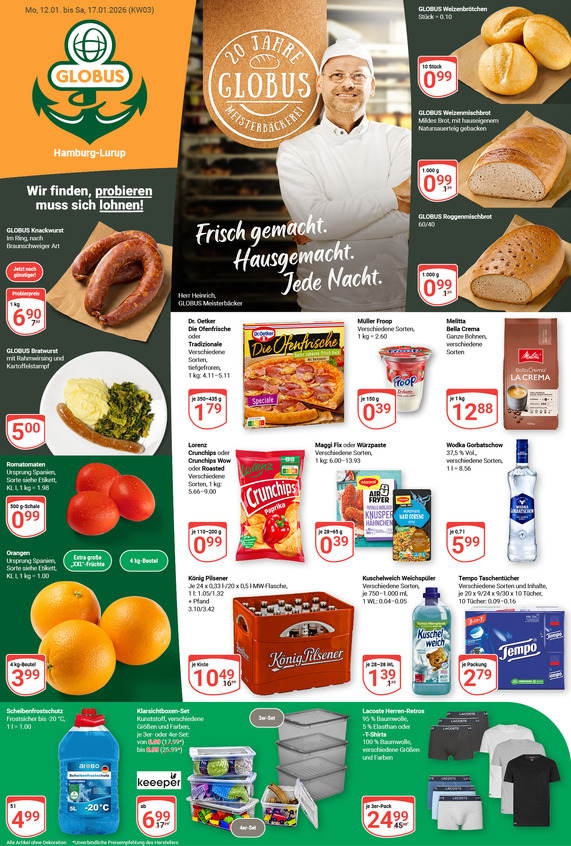 Aktuelles Werbeprospekt von GLOBUS mit Angeboten vom 12.01.2026 bis 17.01.2026