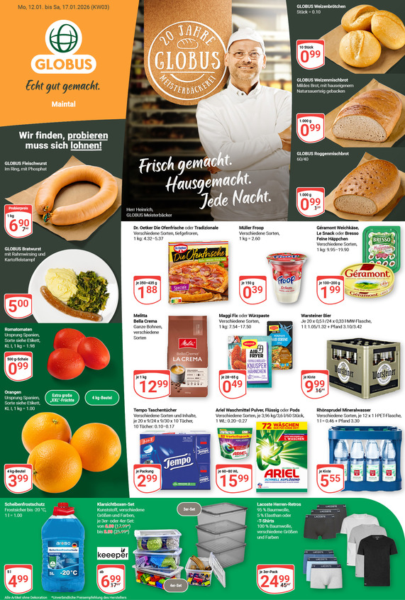 Aktuelles Werbeprospekt von GLOBUS mit Angeboten vom 12.01.2026 bis 17.01.2026