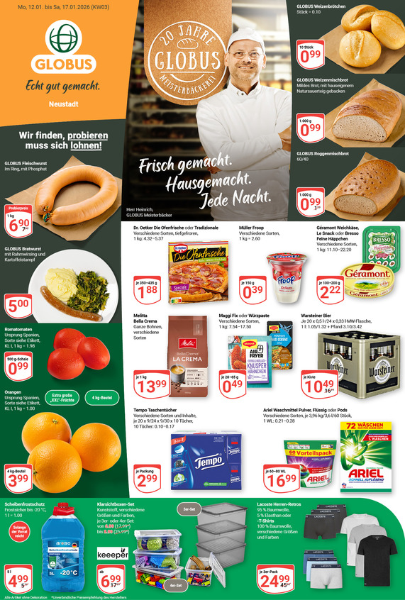 Aktuelles Werbeprospekt von GLOBUS mit Angeboten vom 12.01.2026 bis 17.01.2026