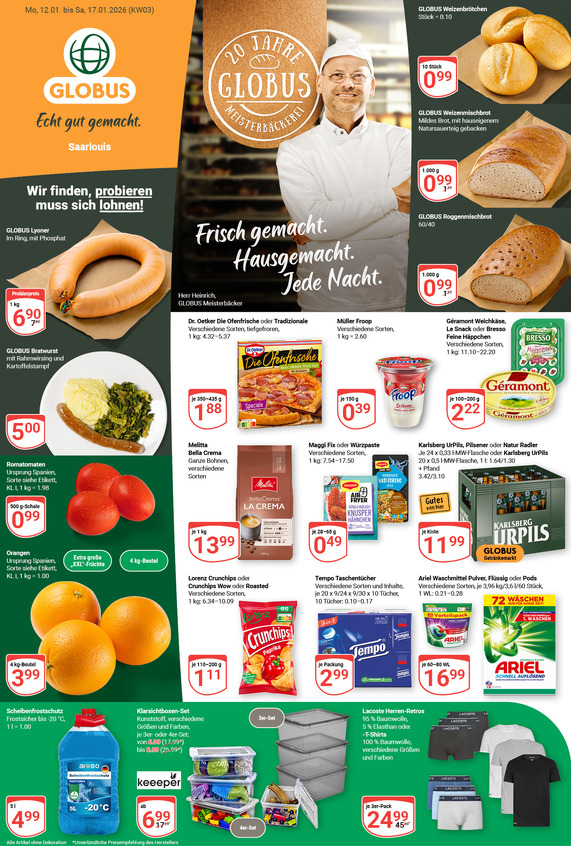Aktuelles Werbeprospekt von GLOBUS mit Angeboten vom 12.01.2026 bis 17.01.2026
