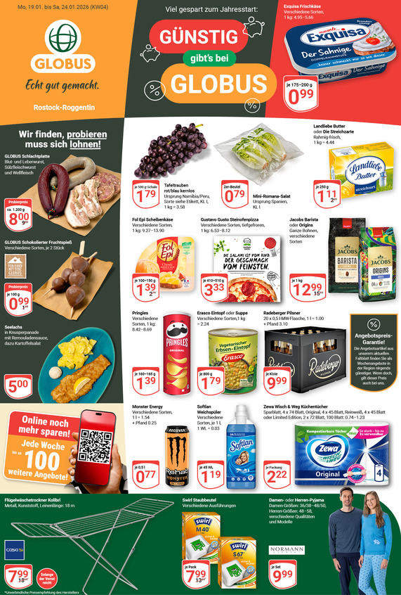 Kommendes Werbeprospekt von GLOBUS mit Angeboten vom 19.01.2026 bis 24.01.2026