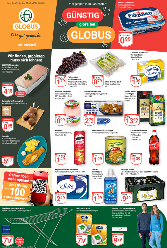 Kommendes Werbeprospekt von GLOBUS mit Angeboten vom 19.01.2026 bis 24.01.2026