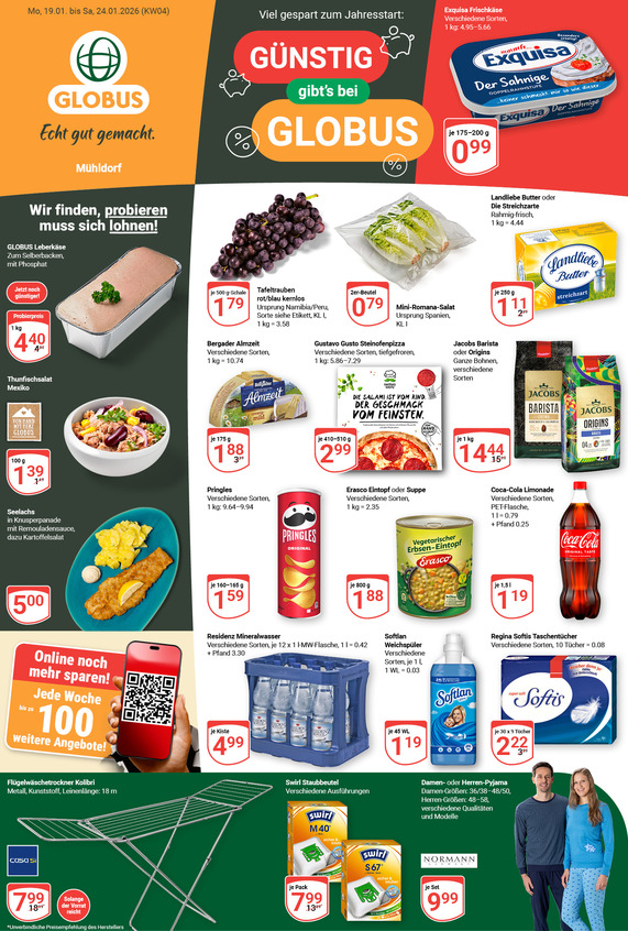 Aktuelles Werbeprospekt von GLOBUS mit Angeboten vom 19.01.2026 bis 24.01.2026
