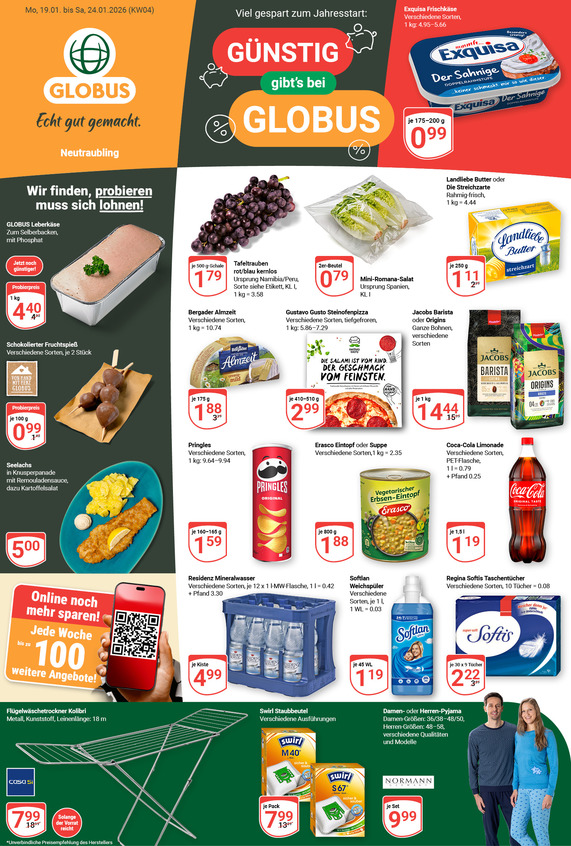 Aktuelles Werbeprospekt von GLOBUS mit Angeboten vom 19.01.2026 bis 24.01.2026