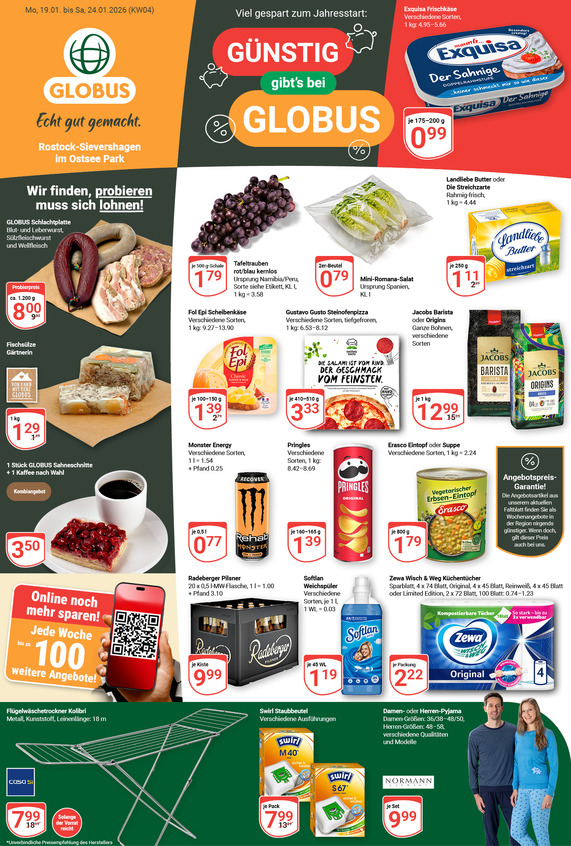 Aktuelles Werbeprospekt von GLOBUS mit Angeboten vom 19.01.2026 bis 24.01.2026