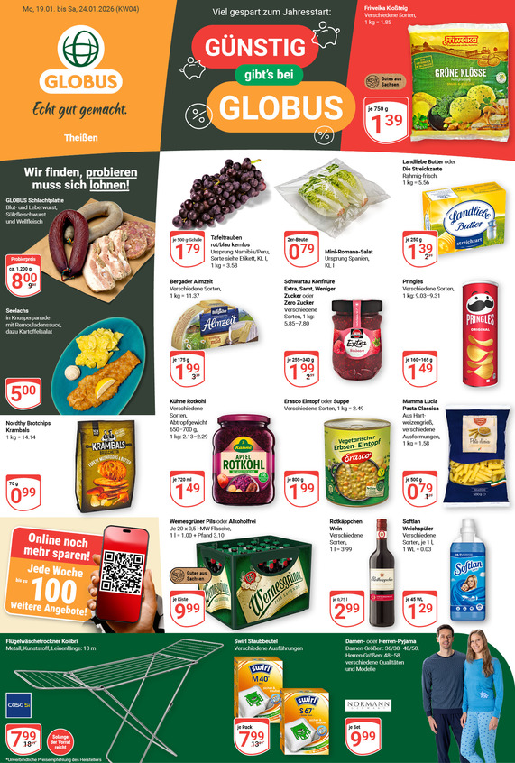 Kommendes Werbeprospekt von GLOBUS mit Angeboten vom 19.01.2026 bis 24.01.2026