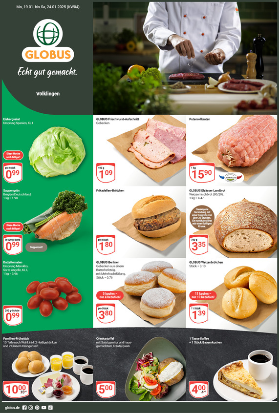Aktuelles Werbeprospekt von GLOBUS mit Angeboten vom 19.01.2026 bis 24.01.2026