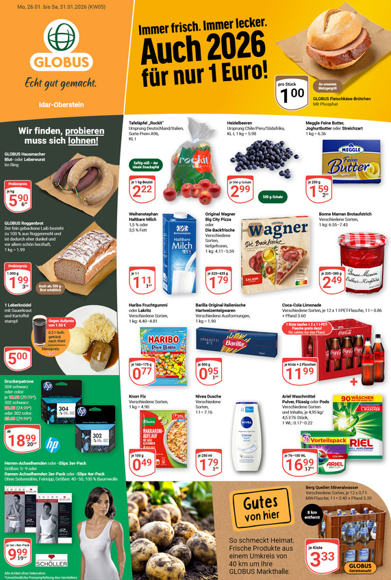 Aktuelles Werbeprospekt von GLOBUS mit Angeboten vom 26.01.2026 bis 31.01.2026