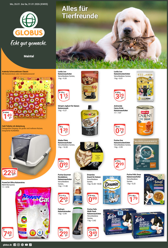 Aktuelles Werbeprospekt von GLOBUS mit Angeboten vom 26.01.2026 bis 31.01.2026
