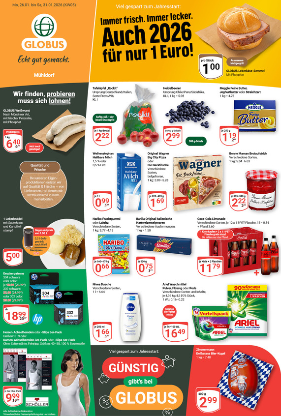 Aktuelles Werbeprospekt von GLOBUS mit Angeboten vom 26.01.2026 bis 31.01.2026