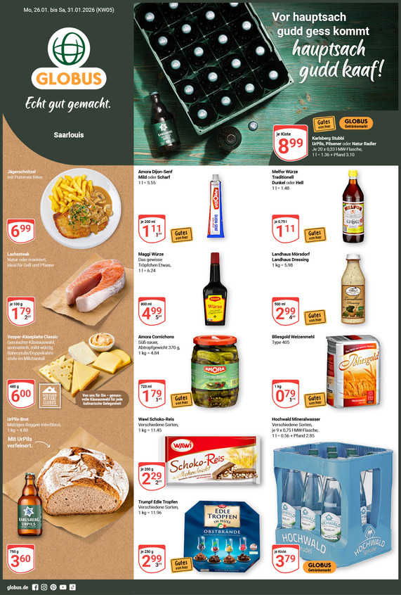 Aktuelles Werbeprospekt von GLOBUS mit Angeboten vom 26.01.2026 bis 31.01.2026
