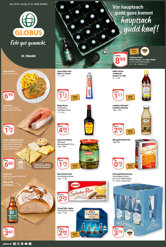 Aktuelles Werbeprospekt von GLOBUS mit Angeboten vom 26.01.2026 bis 31.01.2026