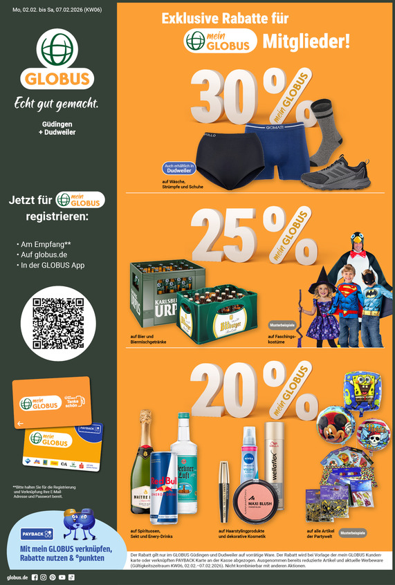 Kommendes Werbeprospekt von GLOBUS mit Angeboten vom 02.02.2026 bis 07.02.2026