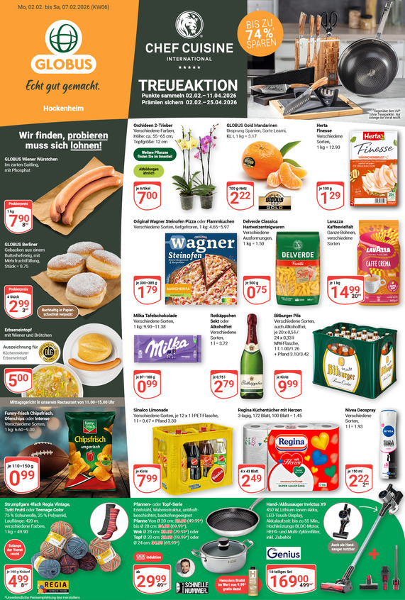Kommendes Werbeprospekt von GLOBUS mit Angeboten vom 02.02.2026 bis 07.02.2026