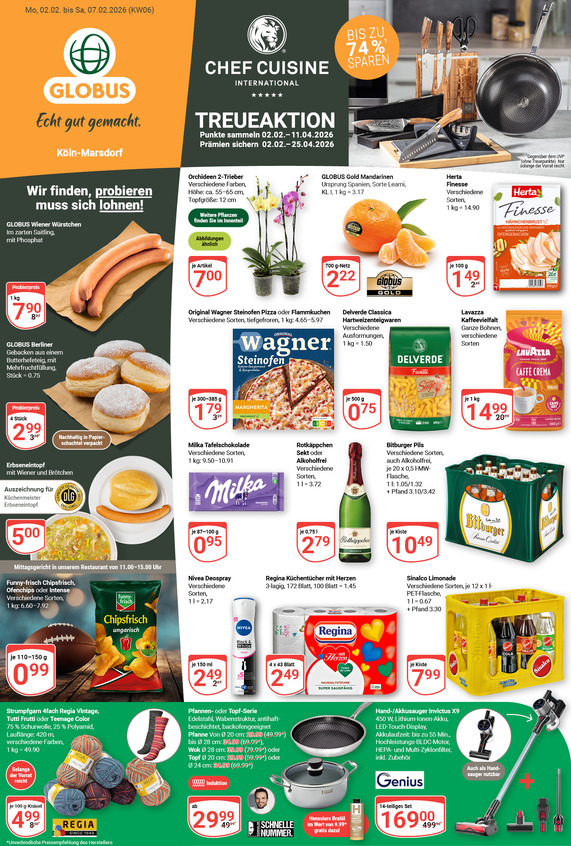 Kommendes Werbeprospekt von GLOBUS mit Angeboten vom 02.02.2026 bis 07.02.2026
