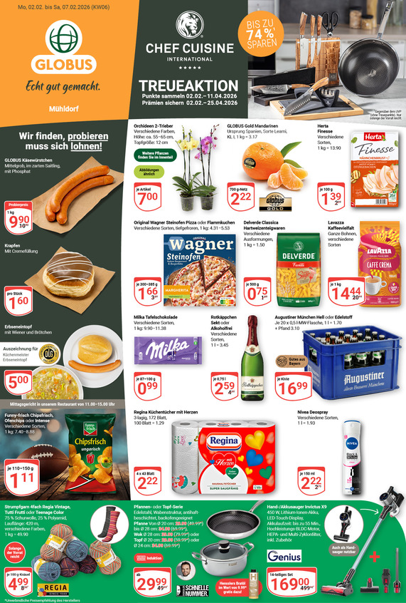Kommendes Werbeprospekt von GLOBUS mit Angeboten vom 02.02.2026 bis 07.02.2026