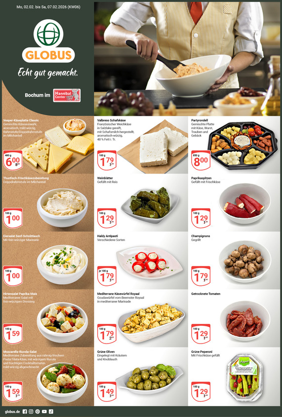 Kommendes Werbeprospekt von GLOBUS mit Angeboten vom 02.02.2026 bis 07.02.2026
