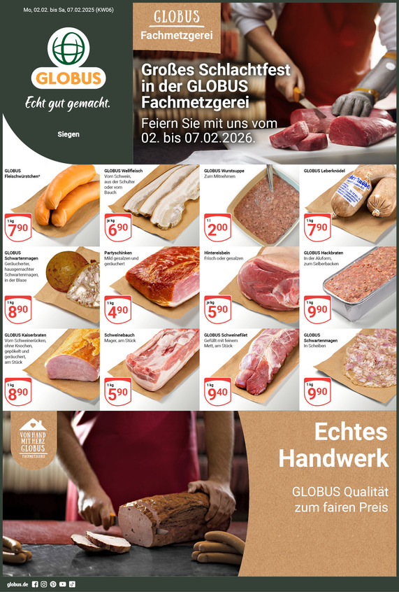 Aktuelles Werbeprospekt von GLOBUS mit Angeboten vom 02.02.2026 bis 07.02.2026