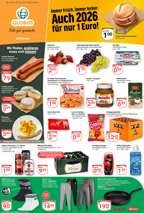Aktuelles Werbeprospekt von GLOBUS mit Angeboten vom 09.02.2026 bis 14.02.2026