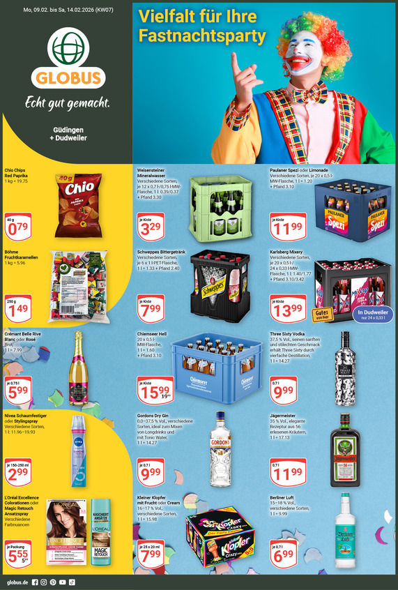 Aktuelles Werbeprospekt von GLOBUS mit Angeboten vom 09.02.2026 bis 14.02.2026