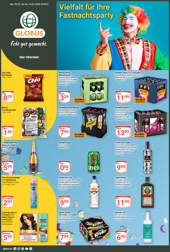 Aktuelles Werbeprospekt von GLOBUS mit Angeboten vom 09.02.2026 bis 14.02.2026