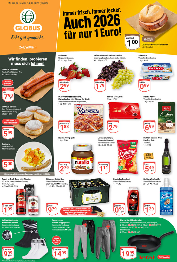 Aktuelles Werbeprospekt von GLOBUS mit Angeboten vom 09.02.2026 bis 14.02.2026