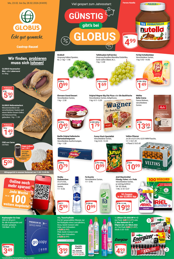 Aktuelles Werbeprospekt von GLOBUS mit Angeboten vom 23.02.2026 bis 28.02.2026