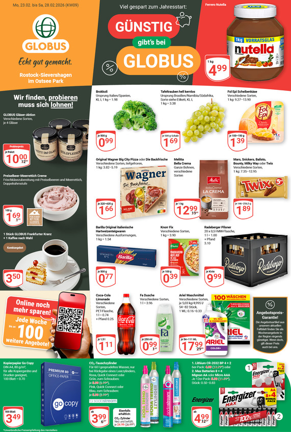 Kommendes Werbeprospekt von GLOBUS mit Angeboten vom 23.02.2026 bis 28.02.2026