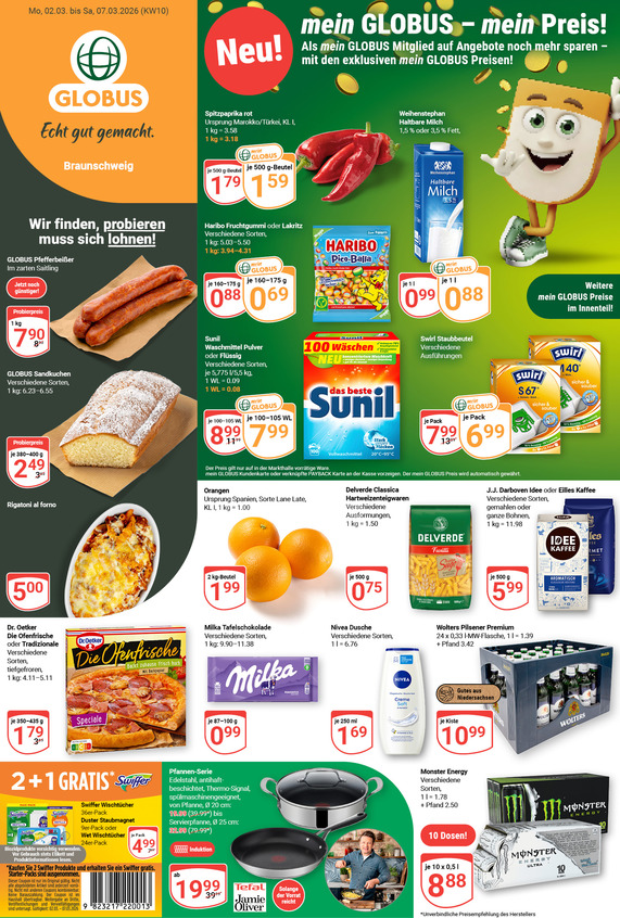 Kommendes Werbeprospekt von GLOBUS mit Angeboten vom 02.03.2026 bis 07.03.2026