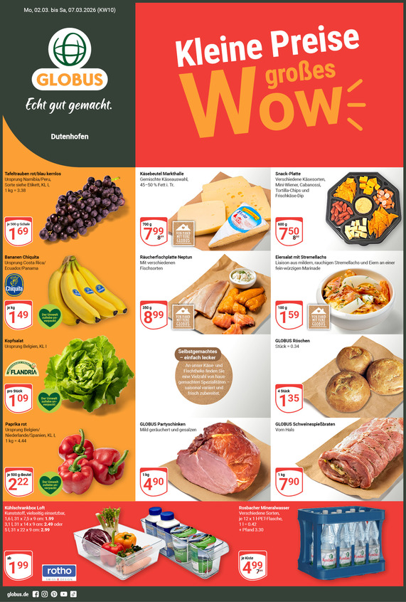 Kommendes Werbeprospekt von GLOBUS mit Angeboten vom 02.03.2026 bis 07.03.2026