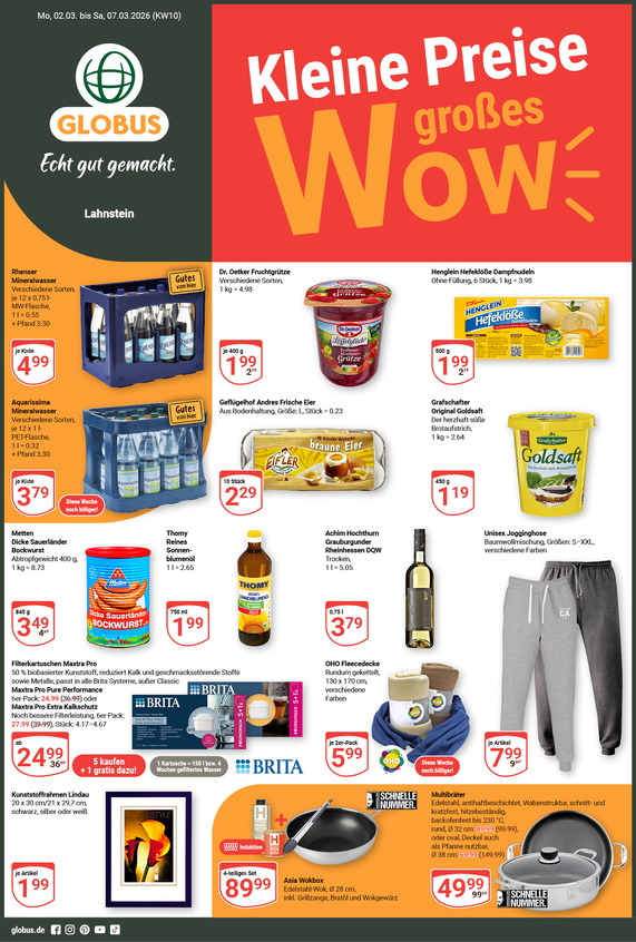 Kommendes Werbeprospekt von GLOBUS mit Angeboten vom 02.03.2026 bis 07.03.2026