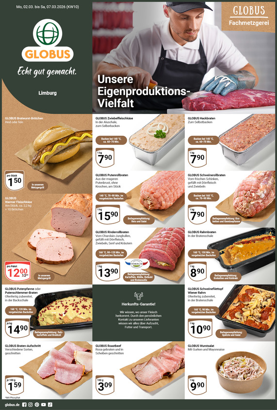 Kommendes Werbeprospekt von GLOBUS mit Angeboten vom 02.03.2026 bis 07.03.2026