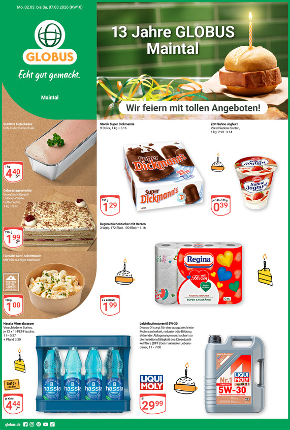 Kommendes Werbeprospekt von GLOBUS mit Angeboten vom 02.03.2026 bis 07.03.2026