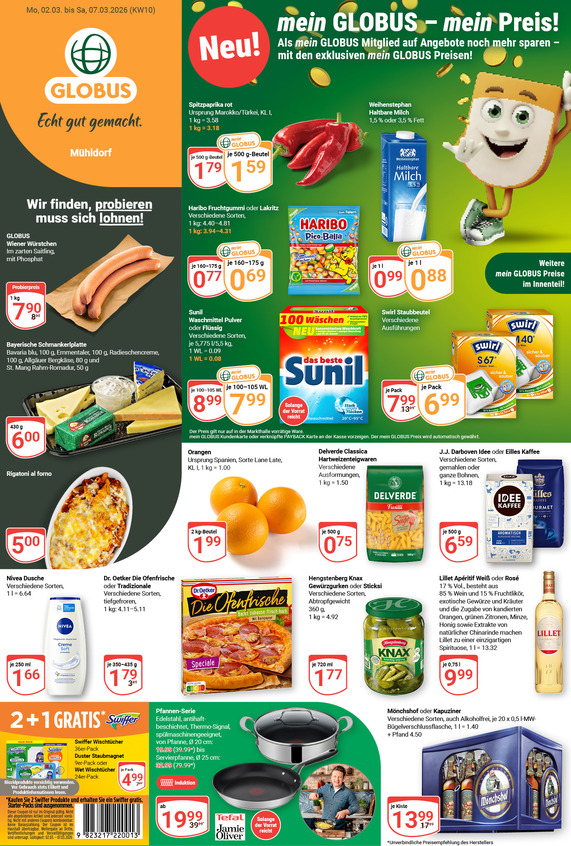 Kommendes Werbeprospekt von GLOBUS mit Angeboten vom 02.03.2026 bis 07.03.2026