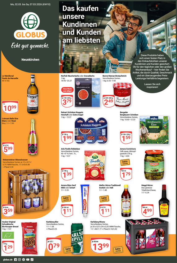 Kommendes Werbeprospekt von GLOBUS mit Angeboten vom 02.03.2026 bis 07.03.2026