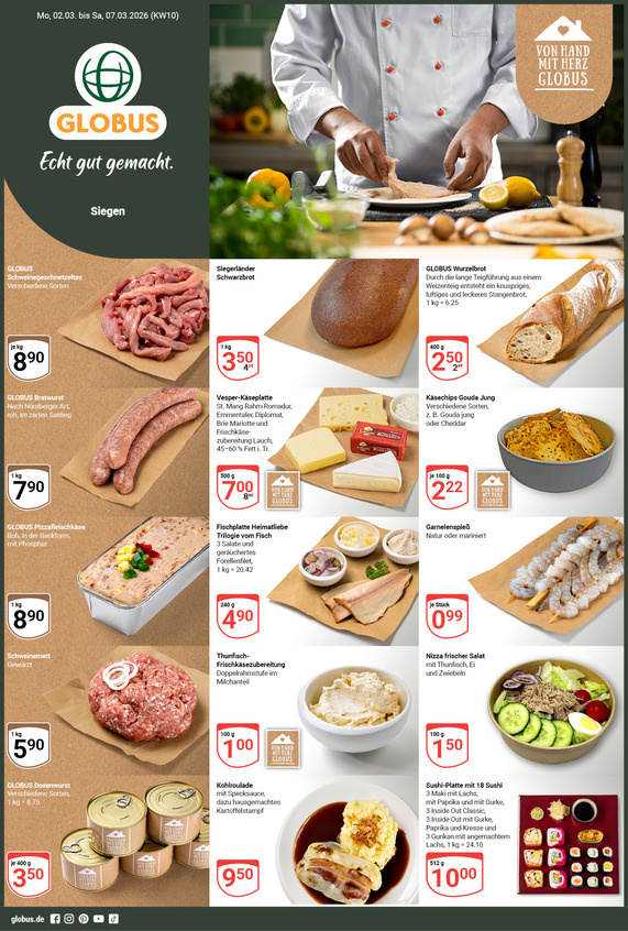 Aktuelles Werbeprospekt von GLOBUS mit Angeboten vom 02.03.2026 bis 07.03.2026