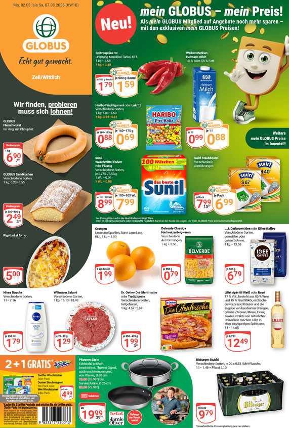 Kommendes Werbeprospekt von GLOBUS mit Angeboten vom 02.03.2026 bis 07.03.2026